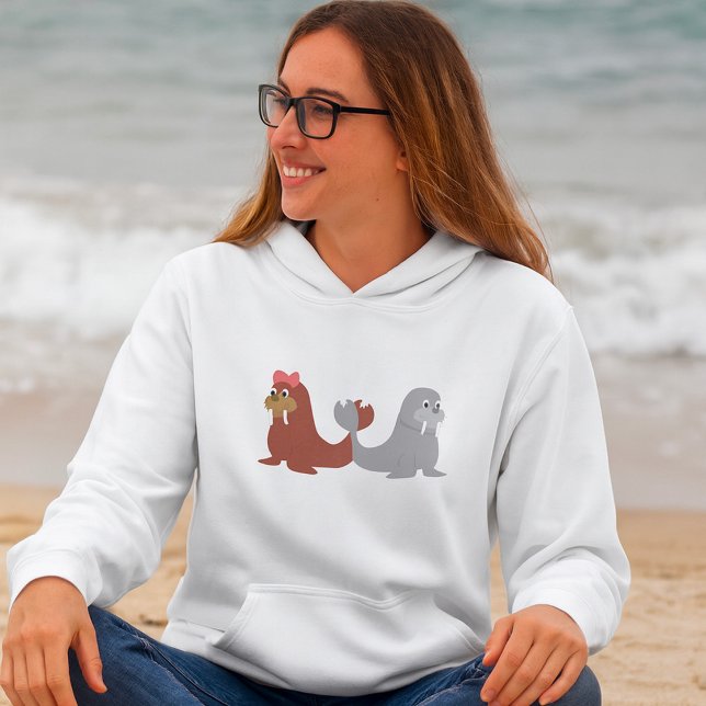 Adorable Male and Female Walruses Hoodie (Creator Uploaded)
