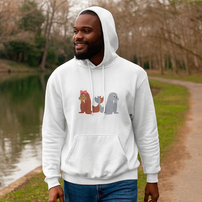 Adorable Male and Female Walruses Hoodie (Creator Uploaded)