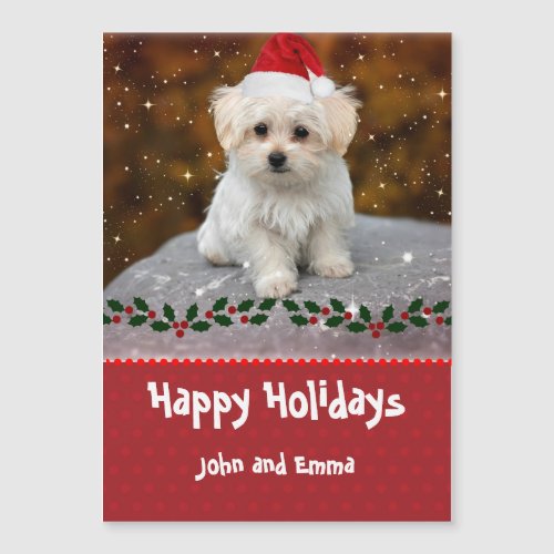 Adorable Maltese Puppy Christmas Template