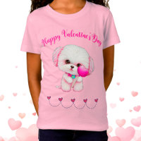 Adorable Maltese Puppy Happy Valentine's Day