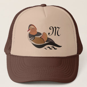 Adorable Mandarin Duck Swimming Trucker Hat
