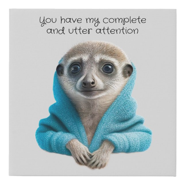 Adorable Meerkat Canvas Wall Art (Front)