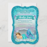 Adorable Mermaid Baby Shower Invitations 130 Light at Zazzle