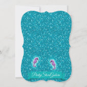 Adorable Mermaid Baby Shower Invitations 130 Light (Back)