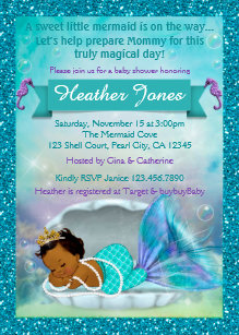 Mermaid Baby Shower Invitations Zazzle