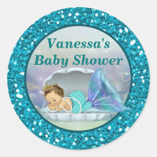 Adorable Mermaid Baby Shower sticker stickers #130
