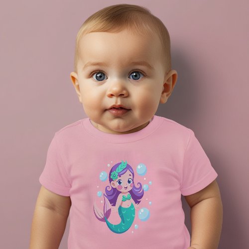 Adorable Mermaid Baby T_Shirt
