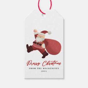 Adorable Merry Christmas Santa Gift Tags