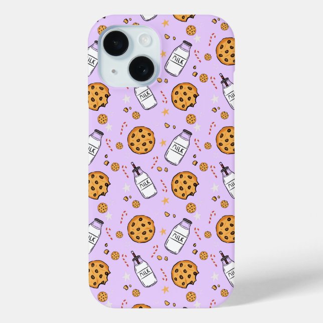 Adorable Milk and Cookies Pattern Phone Case Gift (Back)