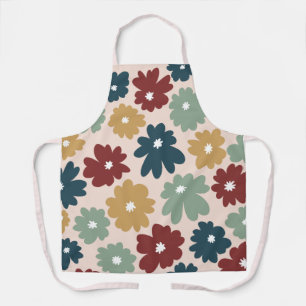 Adorable minimal floral vintage pattern pink apron