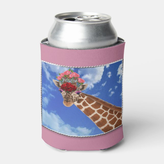 Adorable “Missy Giraffe” Can Cooler (Can Front)