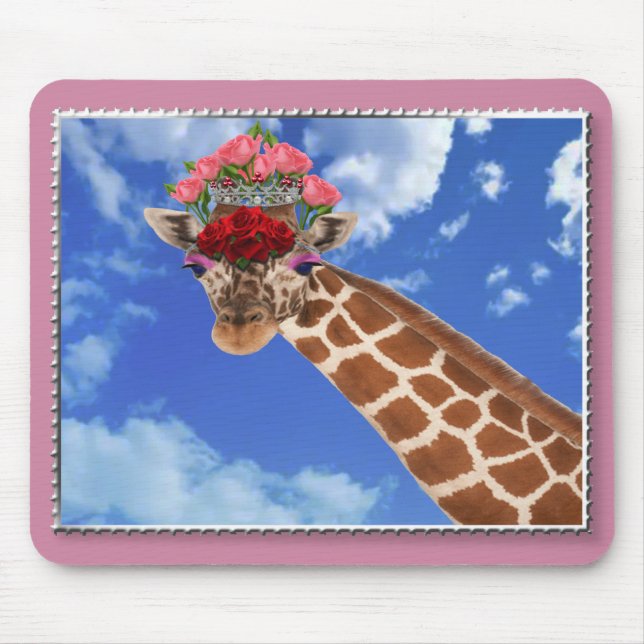 Adorable “Missy Giraffe” Mouse Pad (Front)