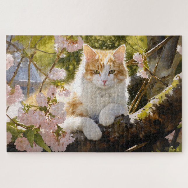 Adorable Model Cat Basking Jigsaw Puzzle (Horizontal)