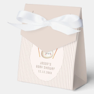 Adorable Modern Bow Asian Dumpling Baby Shower Favor Boxes