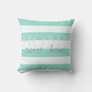 Adorable Modern Stripes,Home Sweet Home Throw Pillow