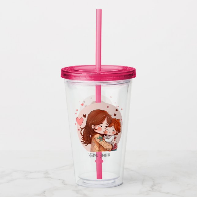 Adorable Mom and Daughter Bond (14) Acrylic Tumbler (Front)