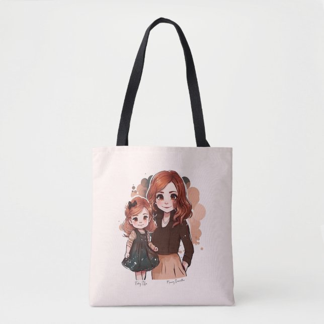 Adorable Mom and Daughter Bond (2) Tote Bag (Front)