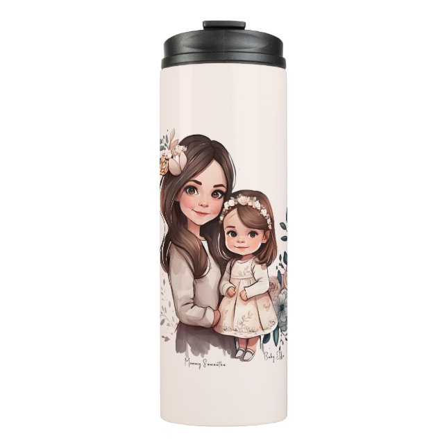 Adorable Mom and Daughter Bond (3) Thermal Tumbler (Front)