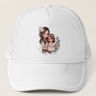 Adorable Mom and Daughter Bond (3) Trucker Hat