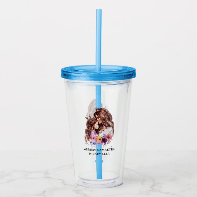 Adorable Mom and Daughter Bond (8) Acrylic Tumbler (Front)