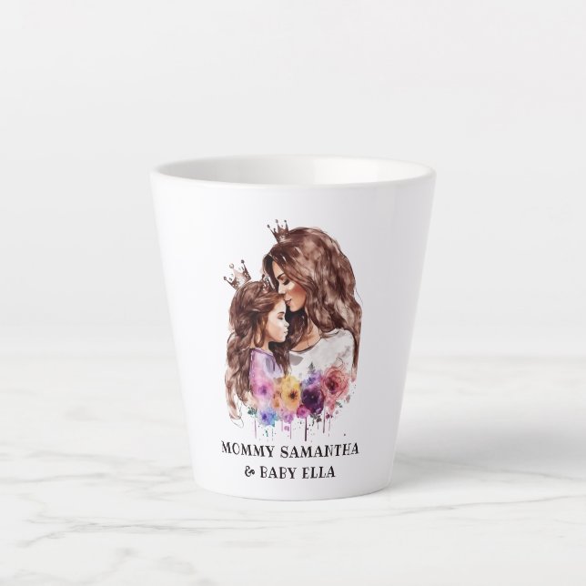 Adorable Mom and Daughter Bond (8) Latte Mug (Front)