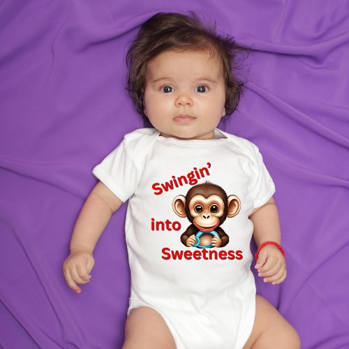 Adorable Monkey Madness Baby Bodysuit