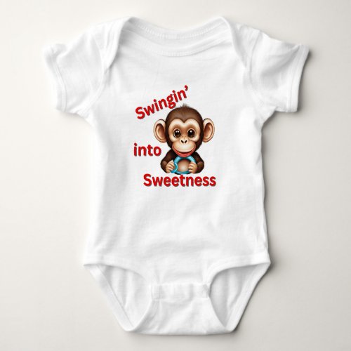 Adorable Monkey Madness Baby Bodysuit