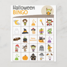 Adorable Monster & Pumpkin Halloween BINGO Board!