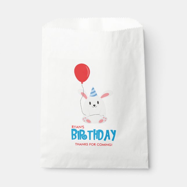 Adorable Mouse Kid's Birthday Party Favor Bag (Front)