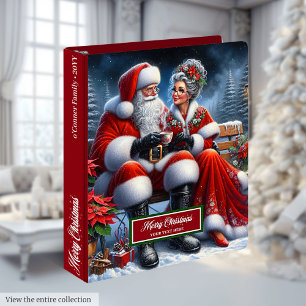 Adorable Mr. and Mrs. Claus Christmas Binder