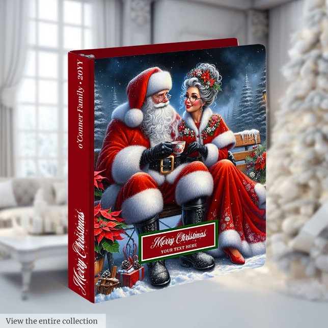 Adorable Mr. and Mrs. Claus Christmas Binder (🎄✨ Organize your holiday magic with Mr. & Mrs. Claus! 🎅🤶 Perfect for recipes, memories & cozy vib)