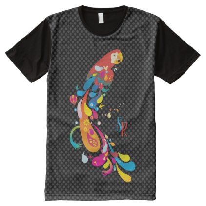 Adorable Multicolor Parrot All-Over-Print Shirt