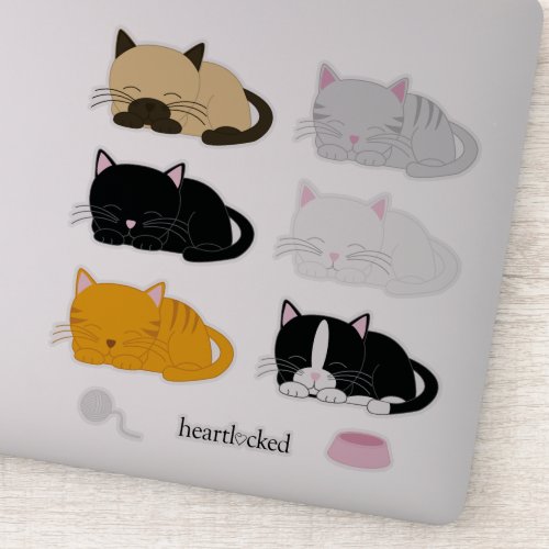 Adorable Napping Kittens Collection Sticker