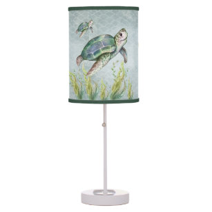 Adorable Nautical Sea Creatures Turtle KIds Baby Table Lamp