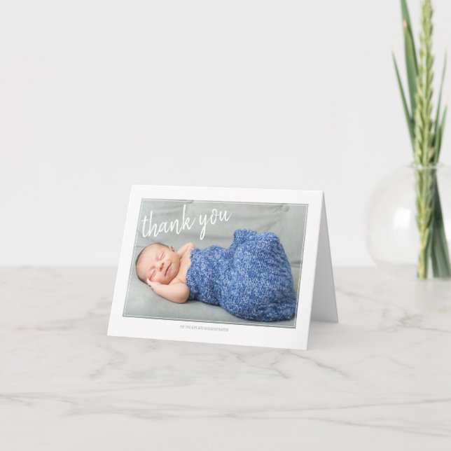 Adorable New Baby Gift Thank You Card (Front)