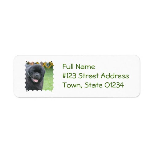 Adorable Newfoundland Label