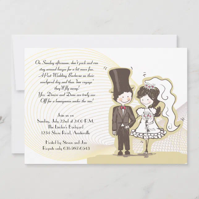 Adorable Newlyweds Post Wedding Invitation | Zazzle
