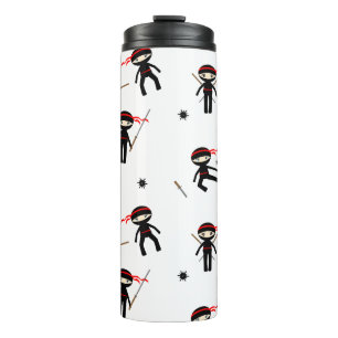 Adorable Ninja Pattern Thermal Tumbler