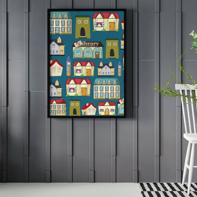 Adorable nursery art l School l Navy blue  Poster (Creator Uploaded)