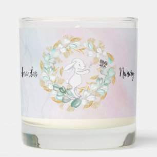 Adorable Nursery Scented Candle Bunny w Butterfly
