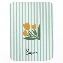 Adorable nursery striped pattern in blue for girl