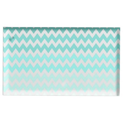 Adorable Ombre Zigzag Chevron Pattern Place Card Holder