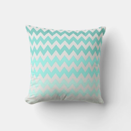 Adorable Ombre Zigzag Chevron Pattern Throw Pillow