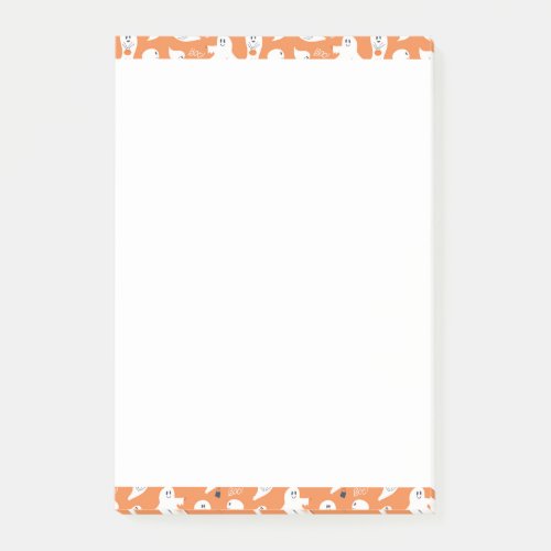 ADORABLE ORANGE AND WHITE GHOSTS POST_IT NOTES