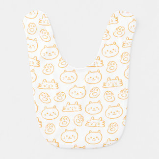 Adorable Orange Cat  Baby Bib