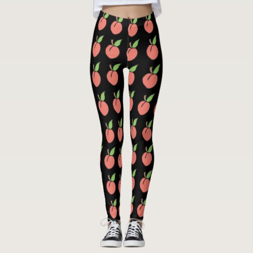 Adorable Orange Peach Leggings Leggings