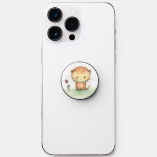 Adorable Orange Tabby Kitten by Molly Harrison PopSocket