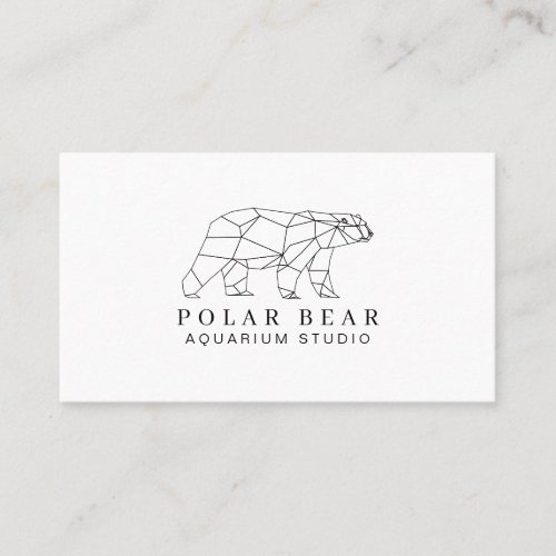 Adorable Origami Polar Bear _ Add Charm to Brand Business Card