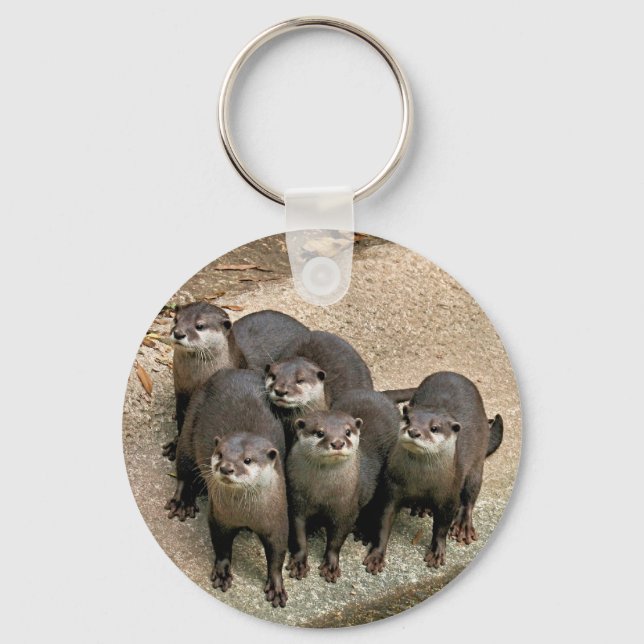 Adorable Otter Family Keychain (Front)