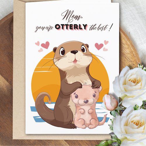 Adorable Otter Mothers Day Card